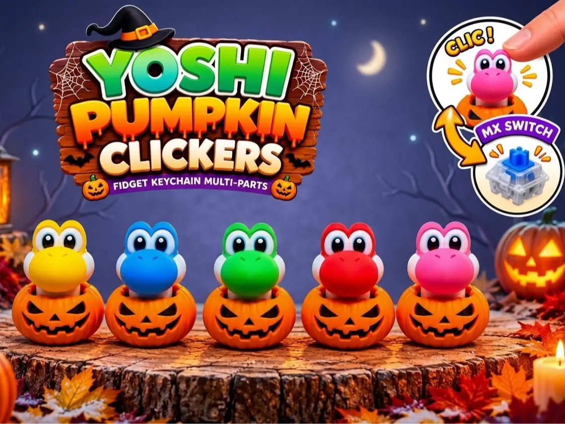 Yoshi Citrouille Clicker multipart — modelo 3D