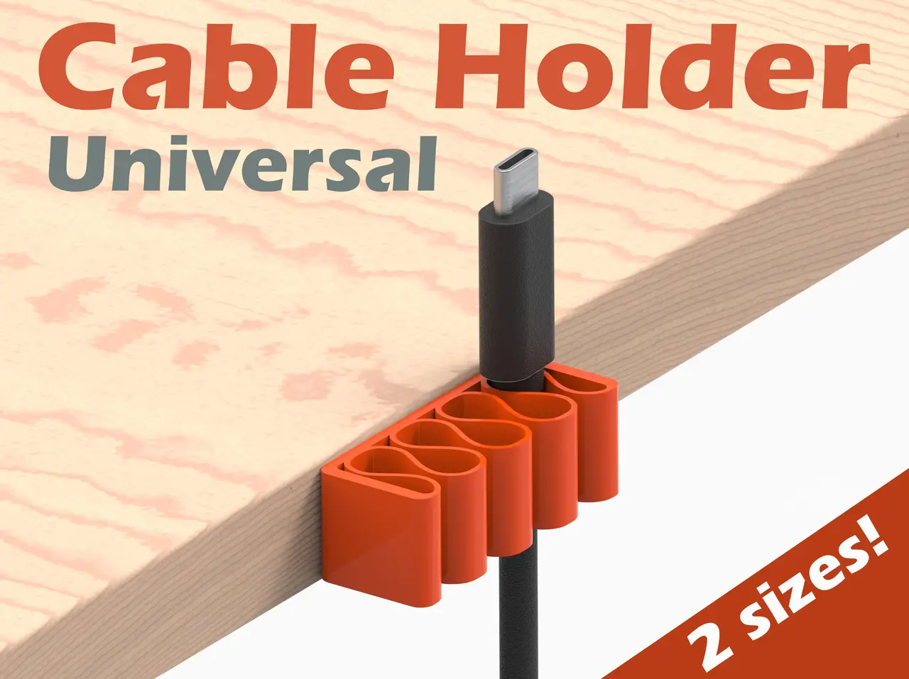 Universal Cable Holder — modelo 3D