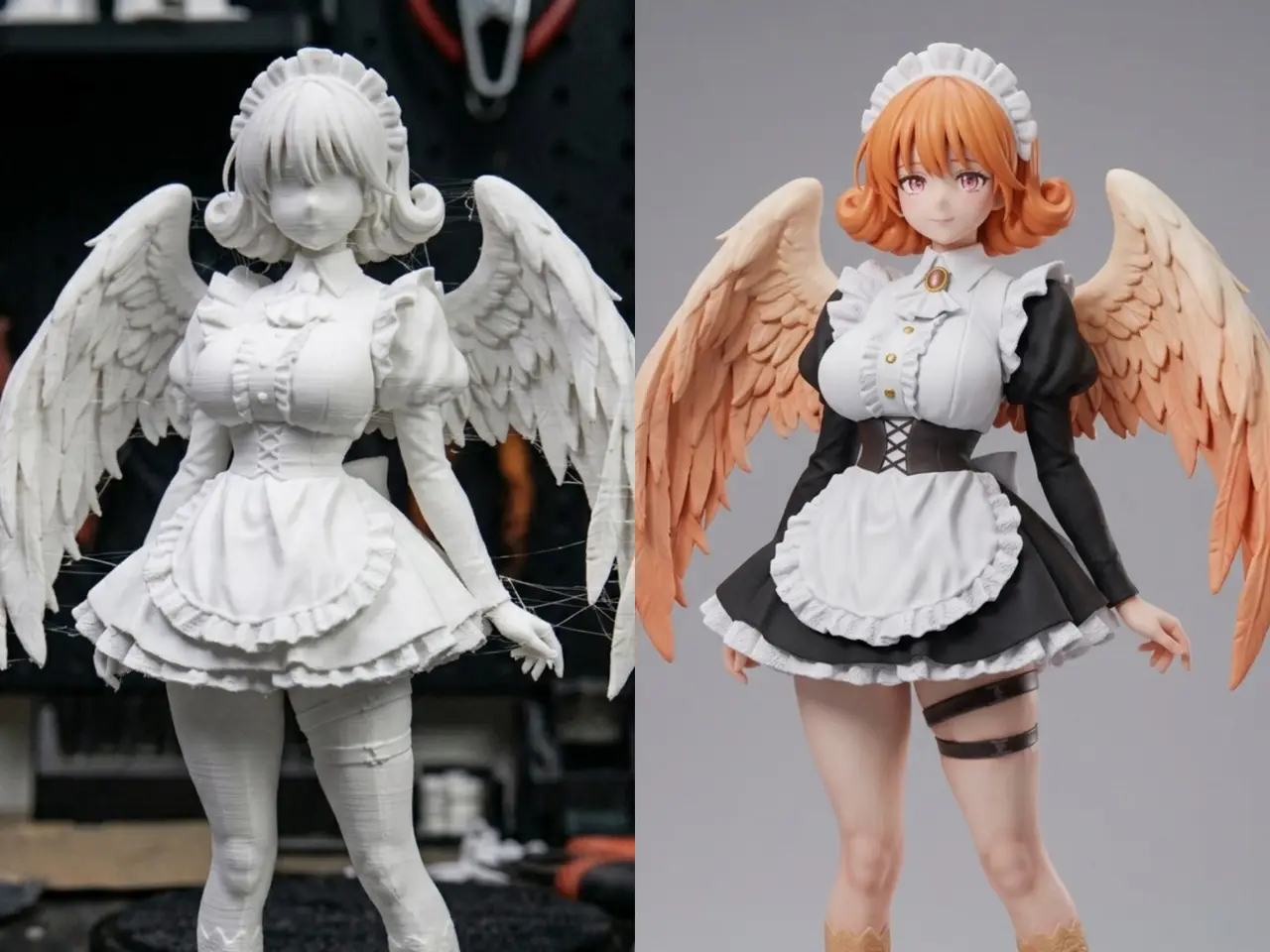 This is a figure of a Harpy from the JapaneseAnime — modelo 3D