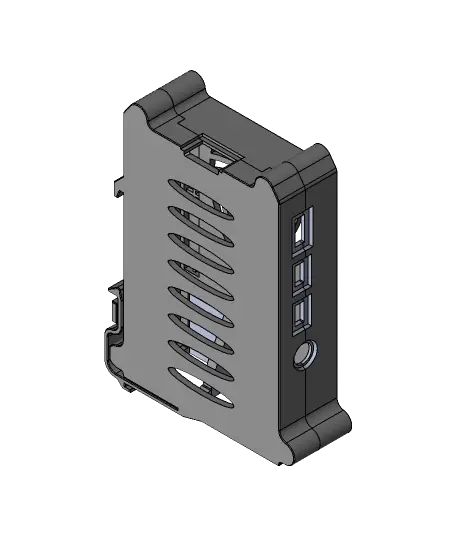Raspberry Pi 4 DIN rail case — modelo 3D