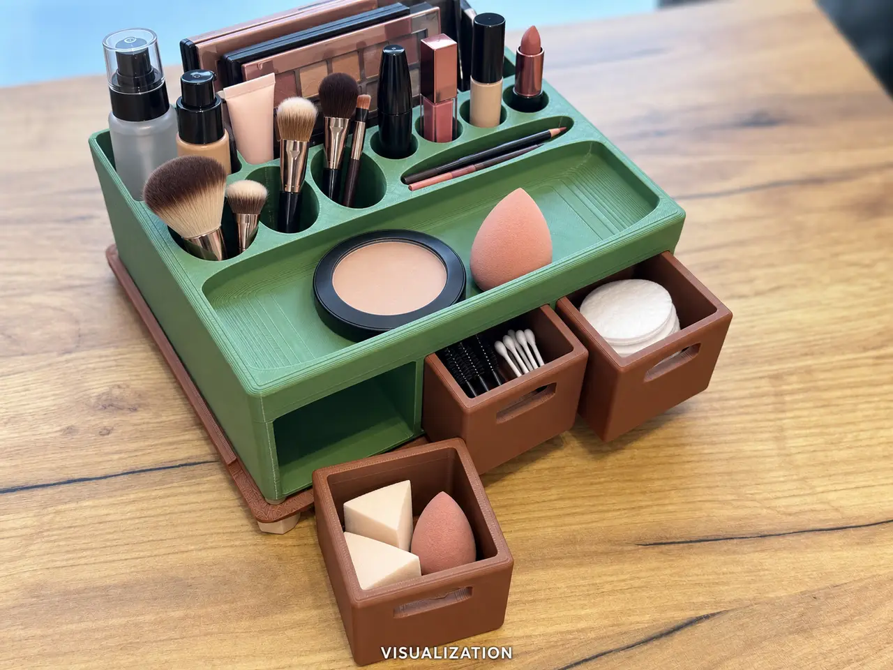 Pro Vanity Station – Makeup Organizer with Removable Drawers — modelo 3D