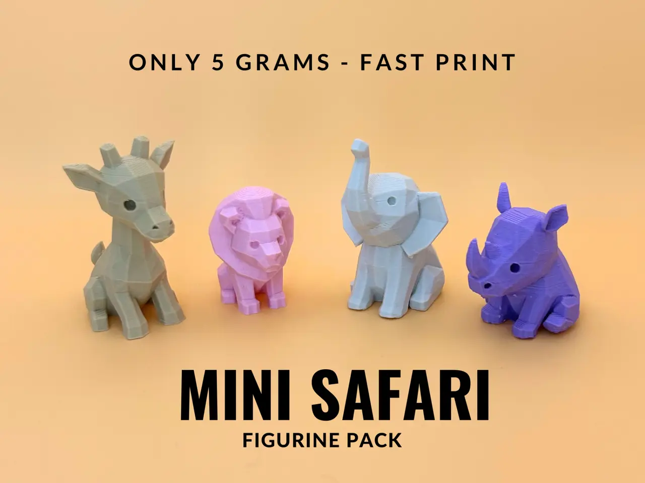 Cute Mini Figurine Pack - Safari Edition — modelo 3D