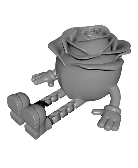 MOTHERSDAY BUDDY / ROSE BUDDY ARTICULATED / GIFT FOR VALENTINESDAY / CUTE LITTLE HOME DECOR — modelo 3D
