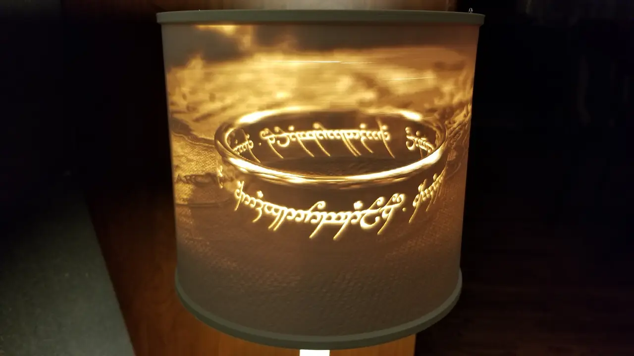 Lithophane Lampshade - Lord of the Rings — modelo 3D
