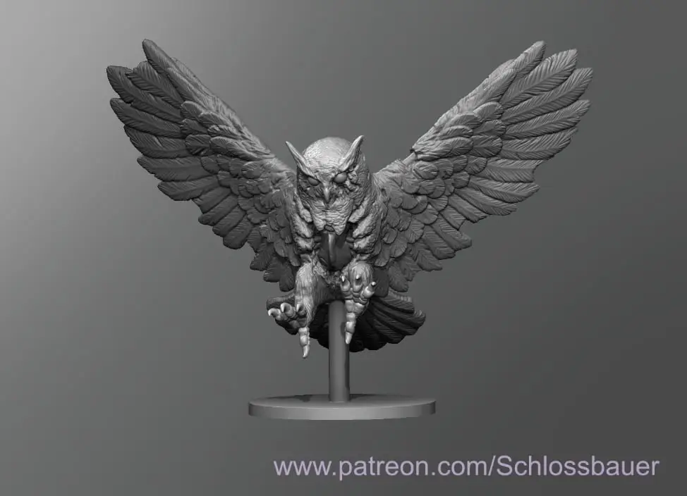 Zombie Giant Owl — modelo 3D