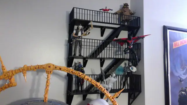 Fire Escape Shelf for 4 5 6 7 inch action figures — modelo 3D
