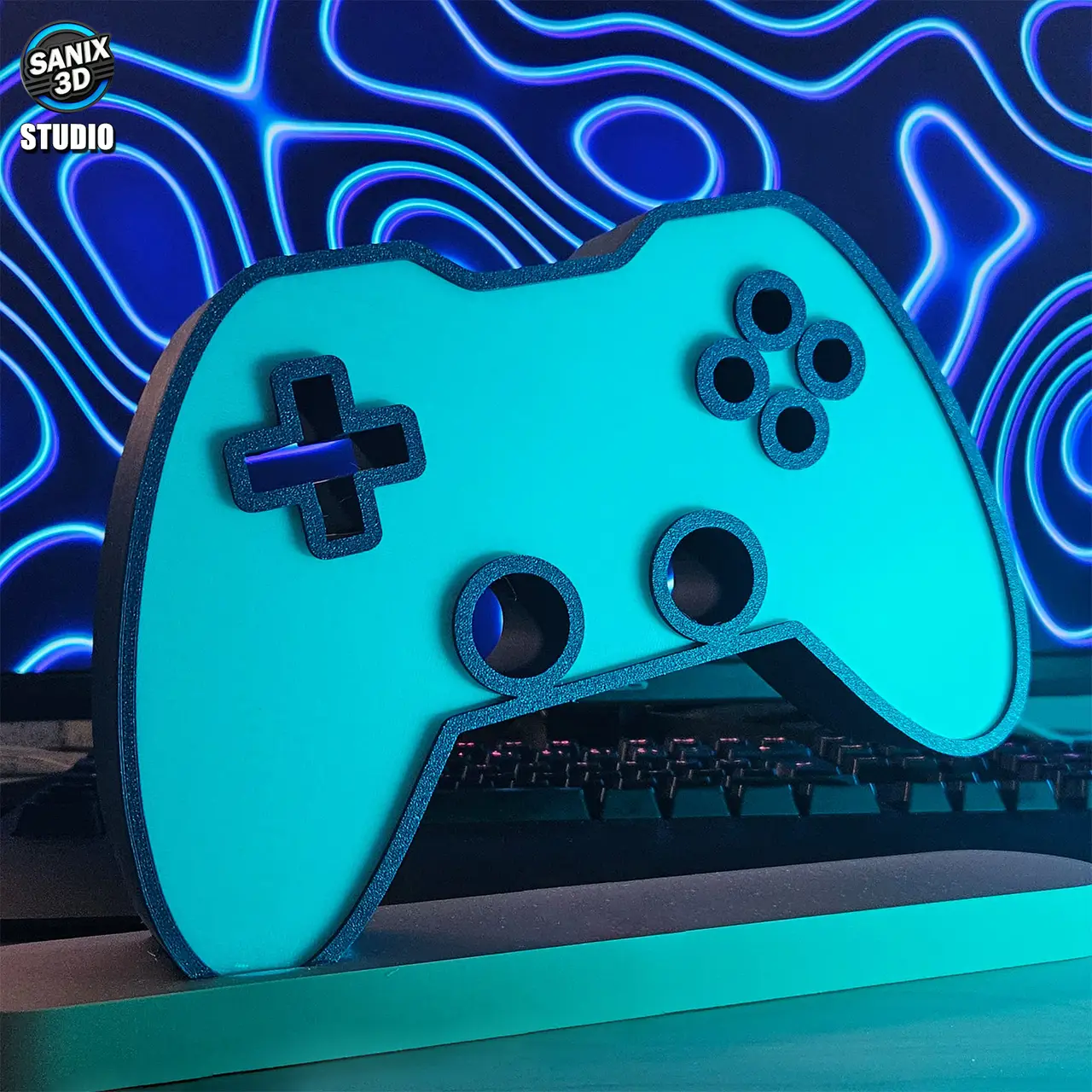 LumiCraft Gamepad - LED Light-Up Gaming Sign — modelo 3D