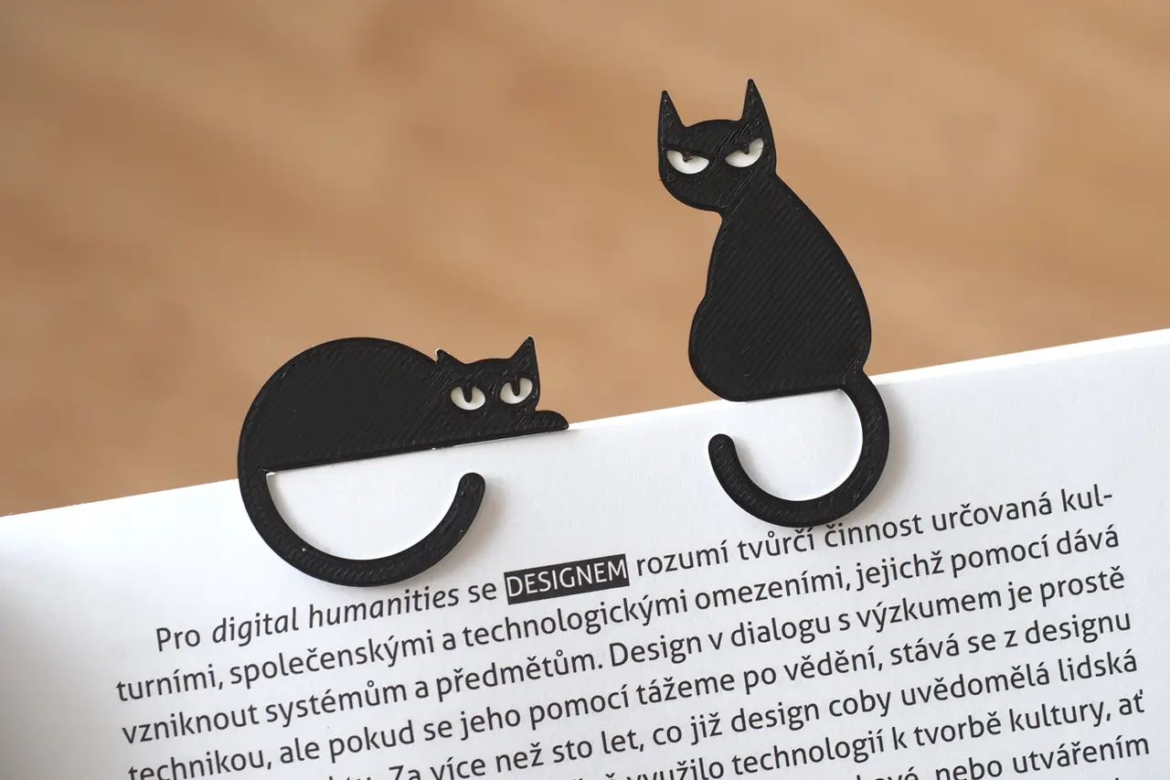 Cat bookmark — modelo 3D