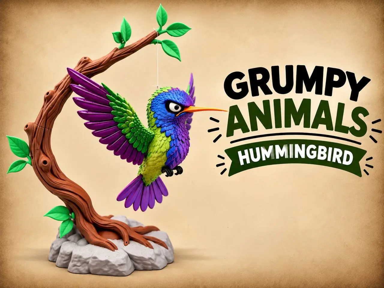 Grumpy Hummingbird — modelo 3D