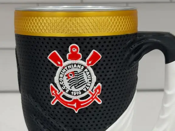 Caneca Corinthians — modelo 3D