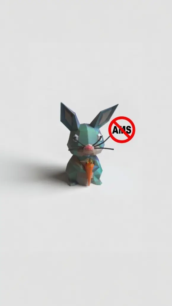 Low Poly Geometric Easter Bunny with Carrot | No ACE Necessary | Modular and Beginner Friendly — modelo 3D