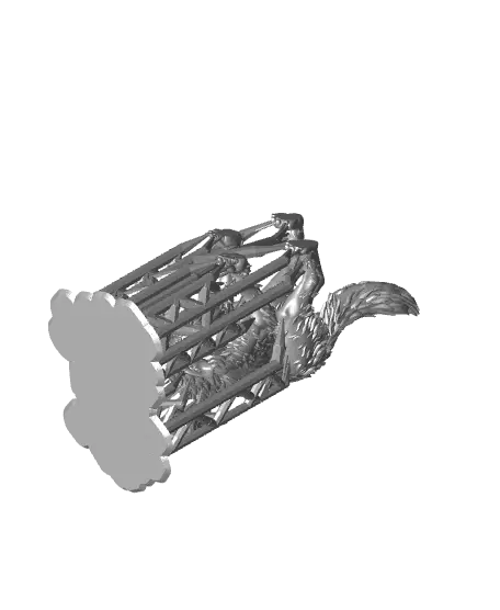 Wolf C - With Free Dragon - 5e DnD Inspired for RPG and Wargamers — modelo 3D