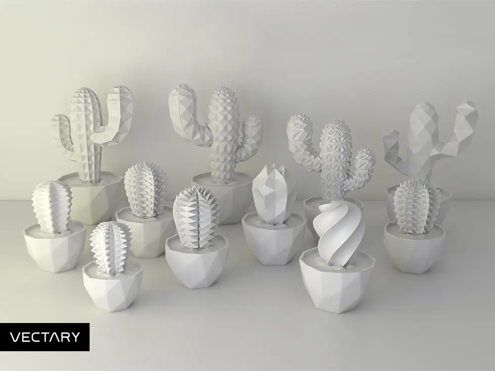 VECTARY Succulent Collection — modelo 3D
