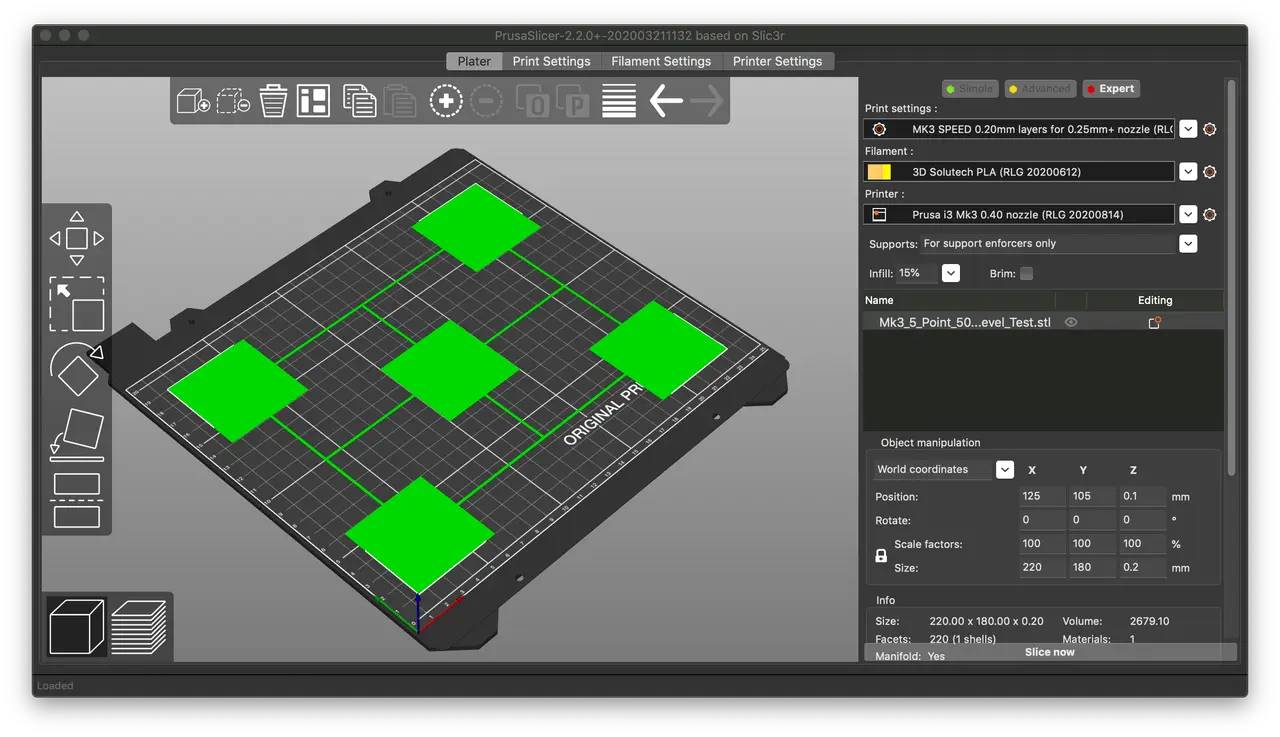Parametric Bed Level Test Generator — modelo 3D