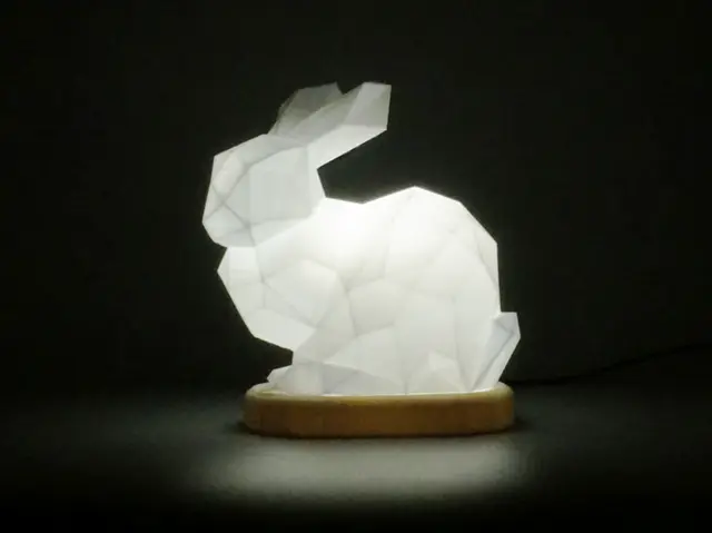 low poly stanford bunny lamp — modelo 3D