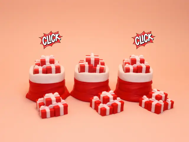 Fidget Christmas Gift Clicker — modelo 3D