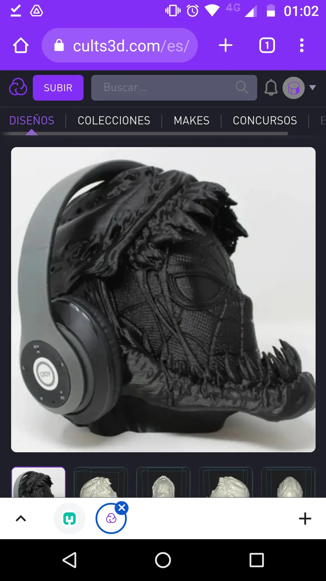 Spiderman soporte auriculares — modelo 3D