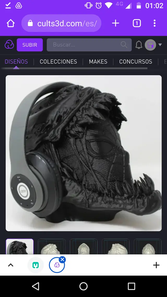 Spiderman soporte auriculares — modelo 3D