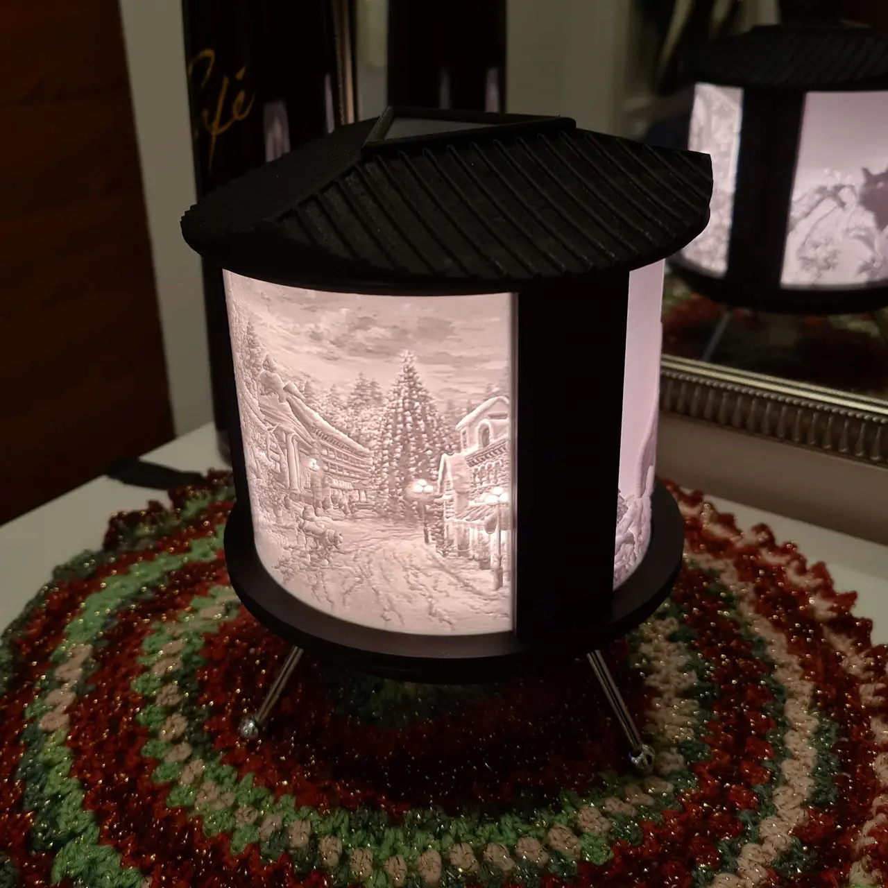 Round Lithophane Lamp — modelo 3D