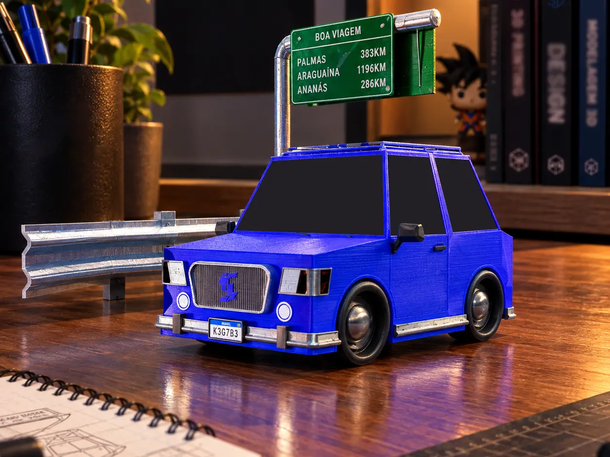 Carro + Diorama — modelo 3D