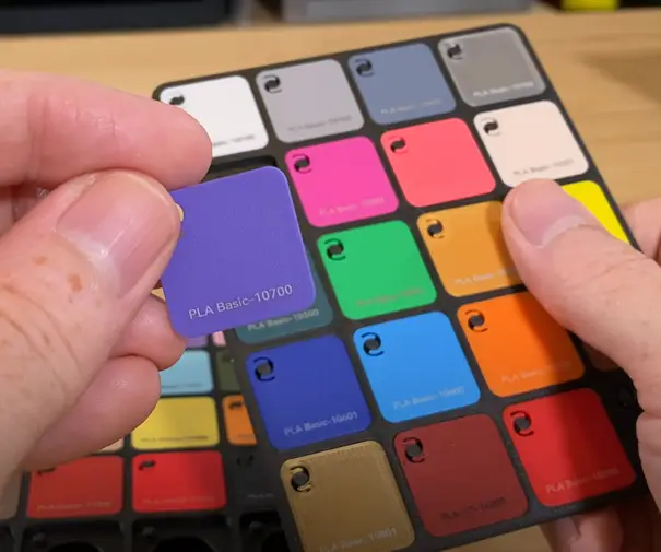 Bambu Lab filament swatches — modelo 3D