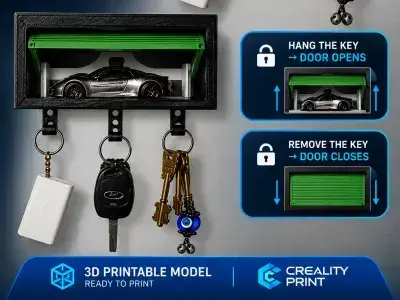 Hot Wheels garage key holder V3 — modelo 3D