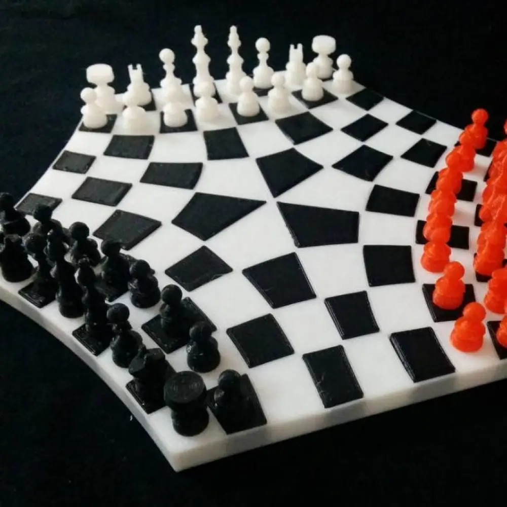 Three player chess board set and puzzle — modelo 3D