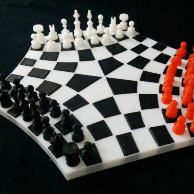 Three player chess board set and puzzle — modelo 3D