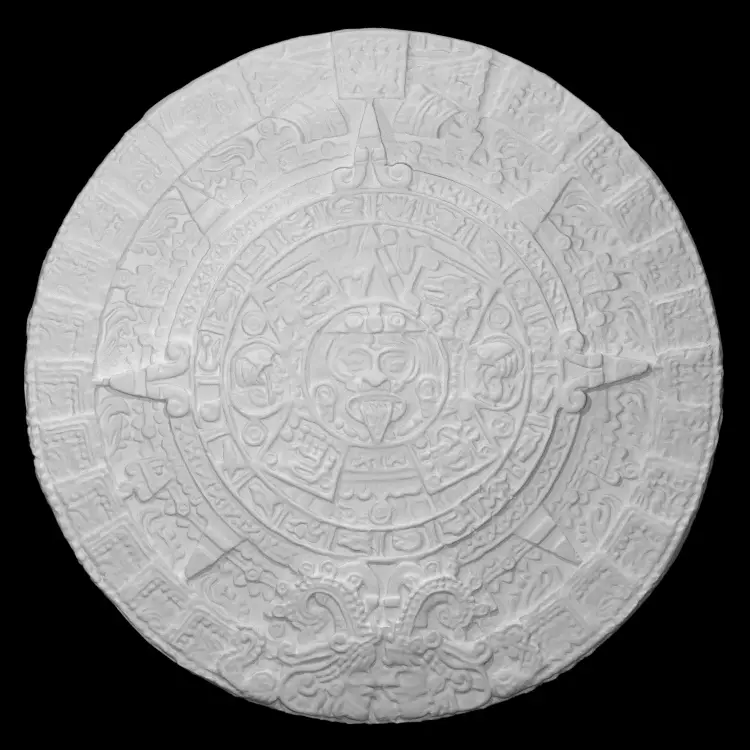 Aztec sun stone — modelo 3D