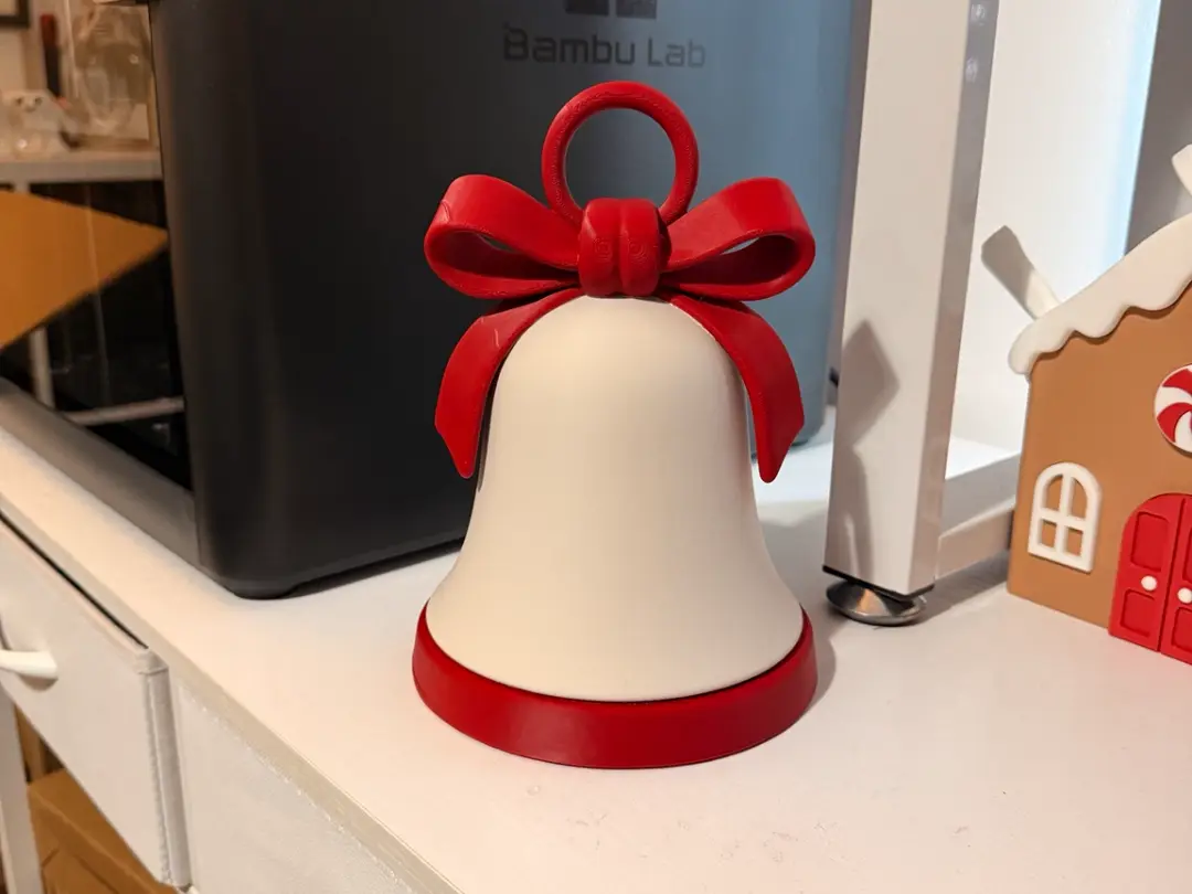 No AMS Christmas Bell & Bow Decoration — modelo 3D