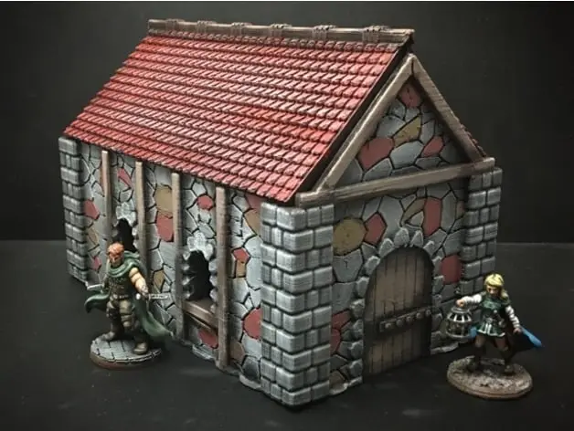 Medieval Cottage (28mm/Heroic scale and 15mm scale) — modelo 3D
