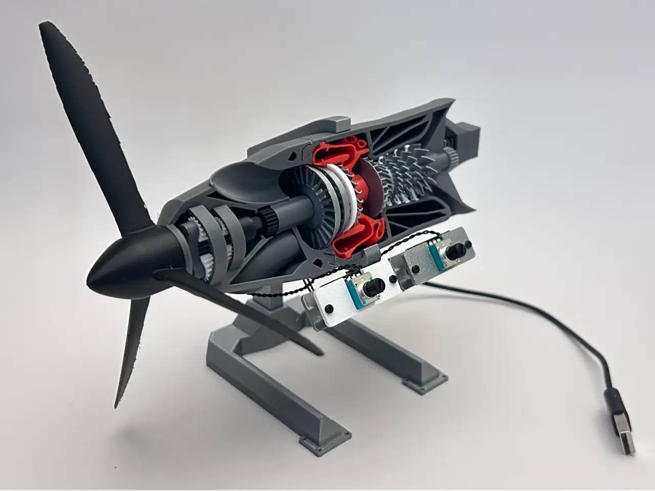 Motorized TurboProp Engine Model — modelo 3D