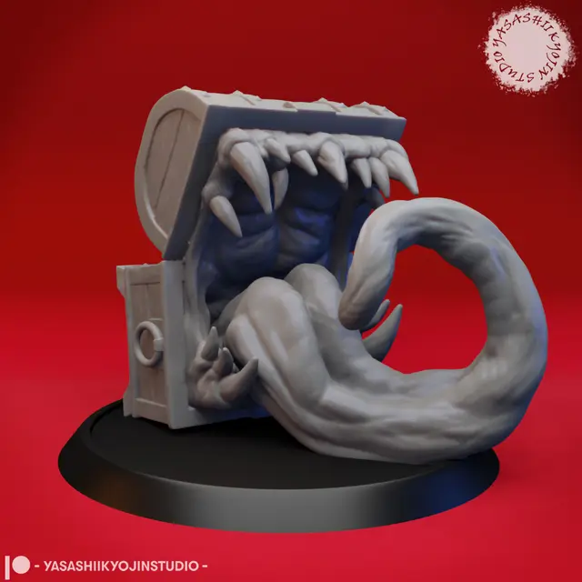 Mimic - Toothy Treasure Chest - Tabletop Miniature — modelo 3D