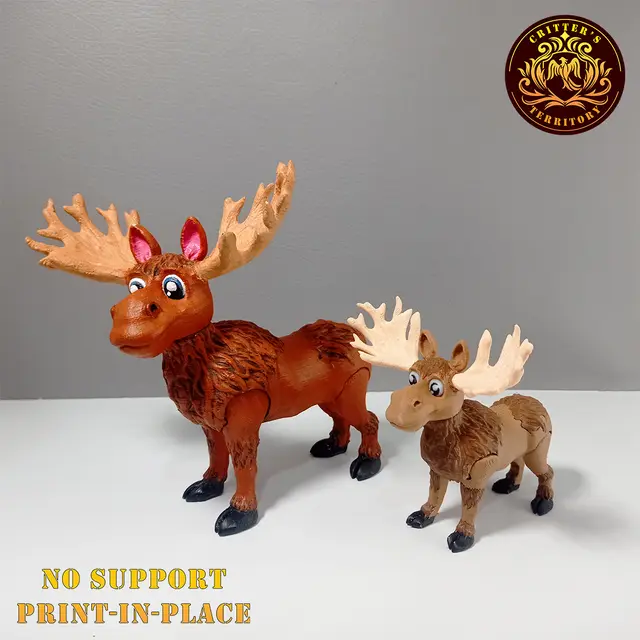FLEXI MOOSE | PRINT IN PLACE | NO SUPPORT — modelo 3D