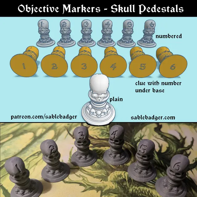 Objective Markers - Skull Pedestal — modelo 3D