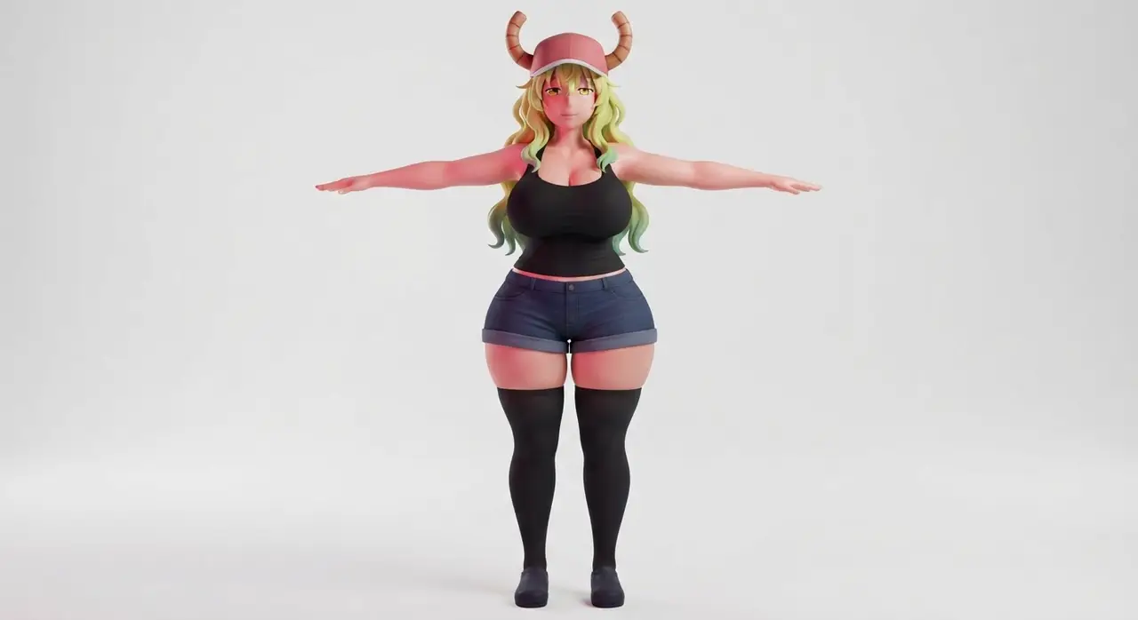 Lucoa (Quetzalcoatl) (Miss Kobayashi's Dragon Maid) — modelo 3D