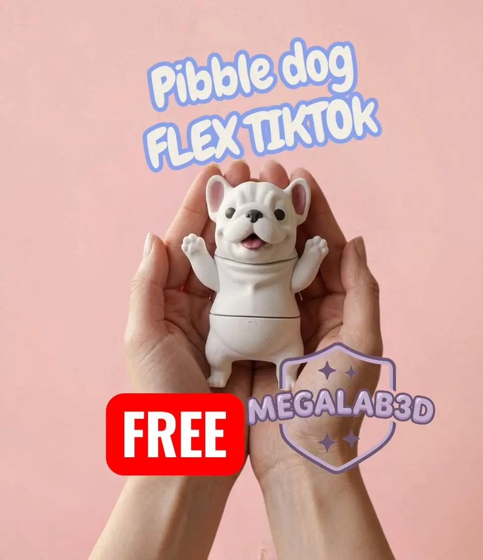Pibble dog flex tiktok Megalaba3d free — modelo 3D