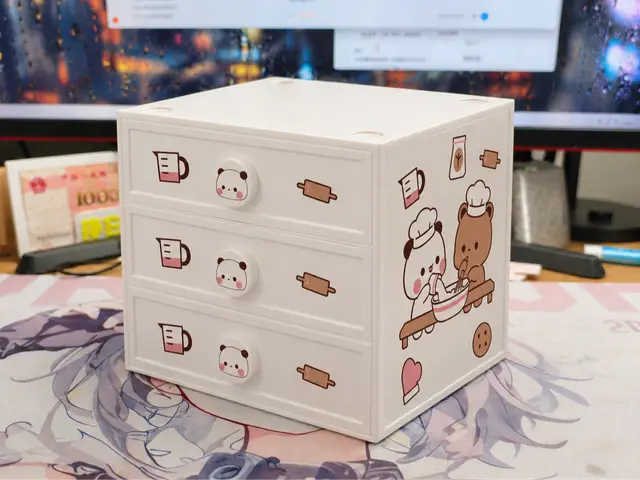 布 布一二·双熊厨房三层收纳柜｜ABC混搭·可堆叠 — modelo 3D