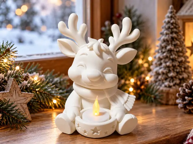 Christmas Reindeer LED Candle Holder — modelo 3D