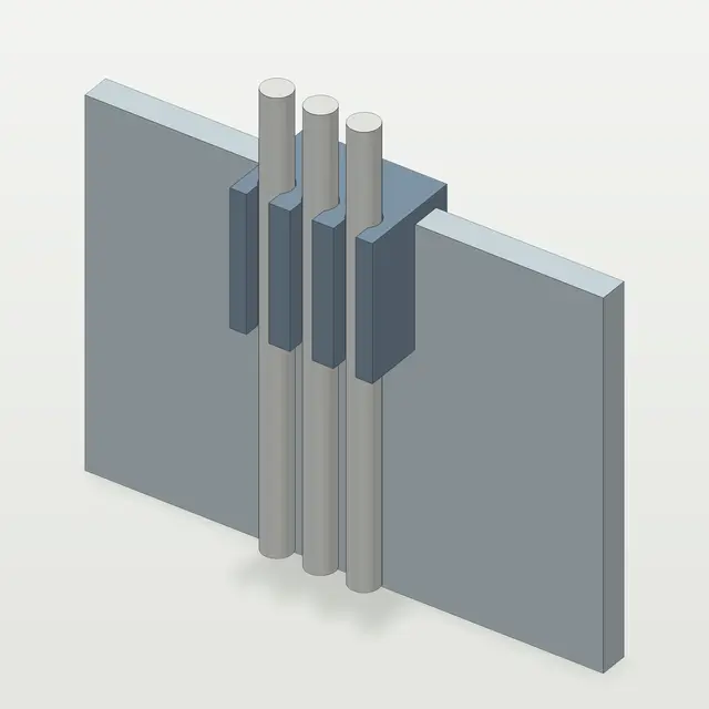 Airline Tubing Holder for Aquarium Glass — modelo 3D