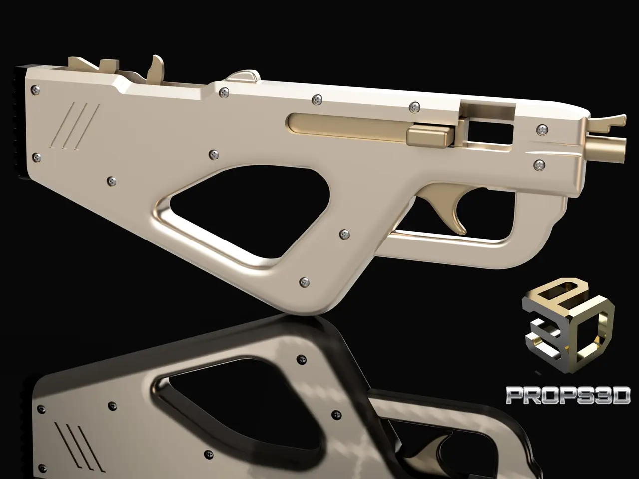 Full Auto Rubber Band SMG — modelo 3D