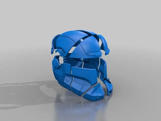 SW Republic Commando Helmet Split Print Ready — modelo 3D