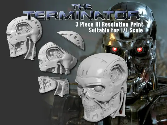 T-800 Single and 3 Piece High Detail Head — modelo 3D