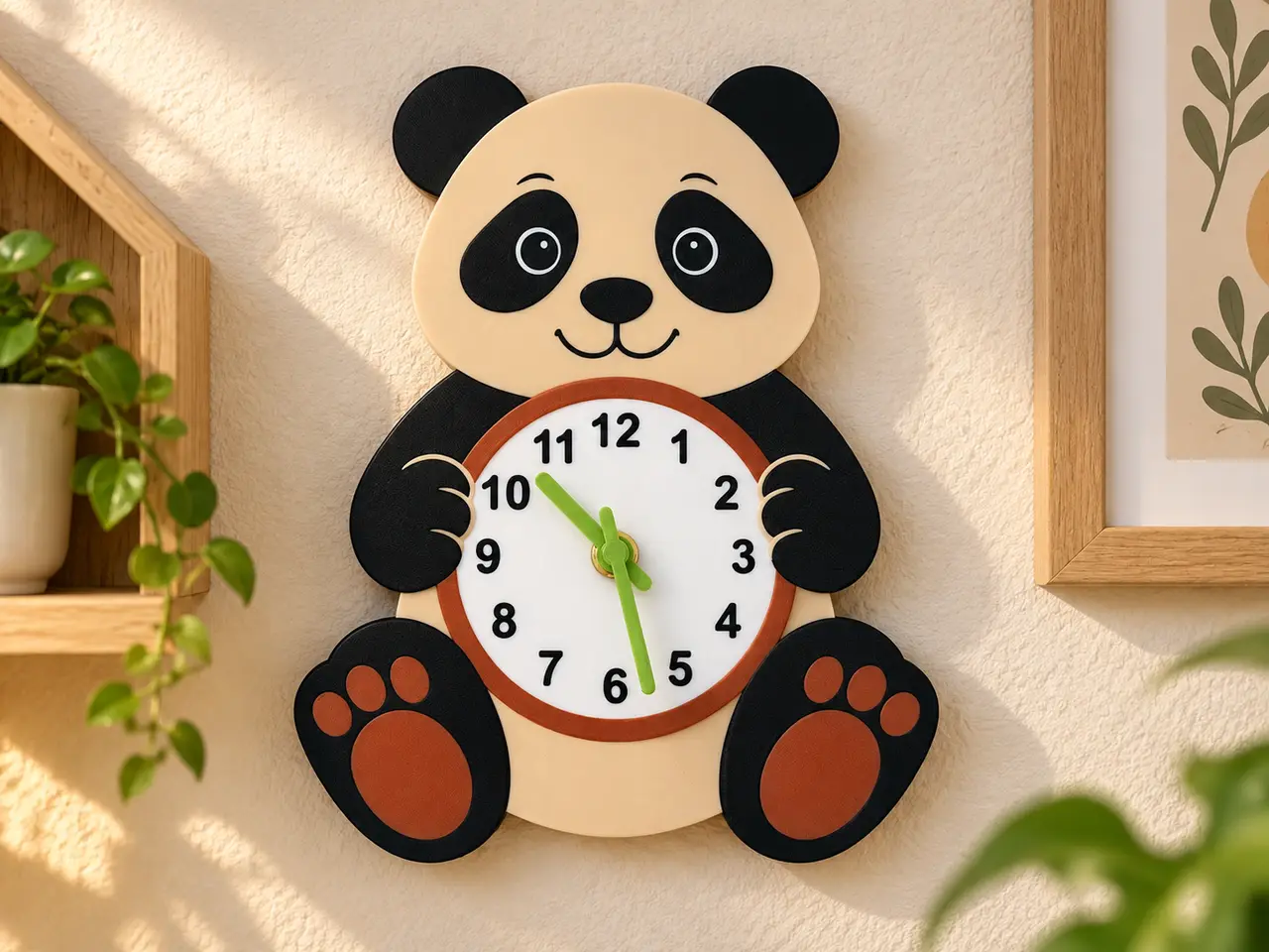 Panda Clock — modelo 3D