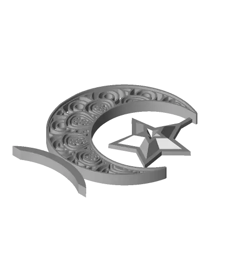 Moon and Star Ornament 1 — modelo 3D