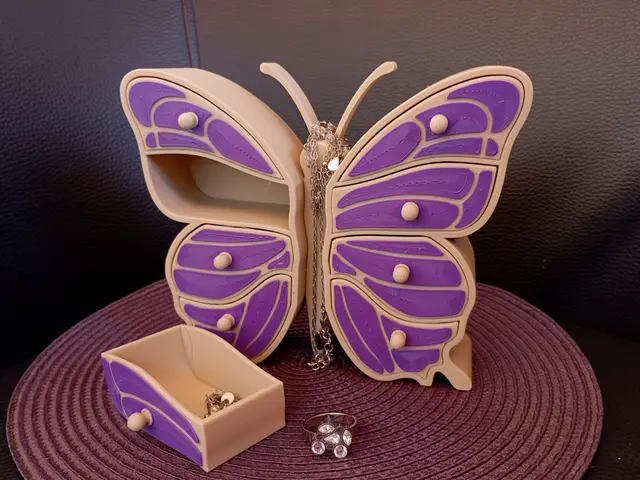 butterfly drawer jewelry box — modelo 3D