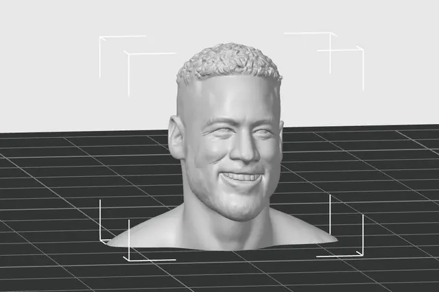 Busto Neymar jr — modelo 3D