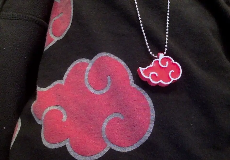 Akatsuki Cloud Necklace/Keychain — modelo 3D