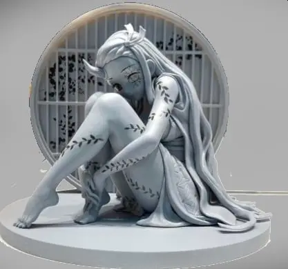 Nezuko demon slayer lithophane — modelo 3D