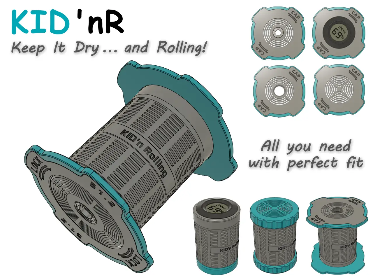 KID'nR - Keep It Dry ... and Rolling! (Silica Gel Box) — modelo 3D